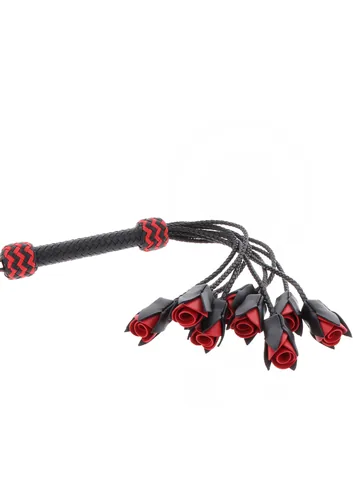 Genuine Leather Roses Whip