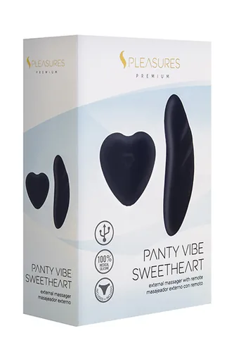 S Pleasures Premium Panty Vibe Sweetheart External Massager Black