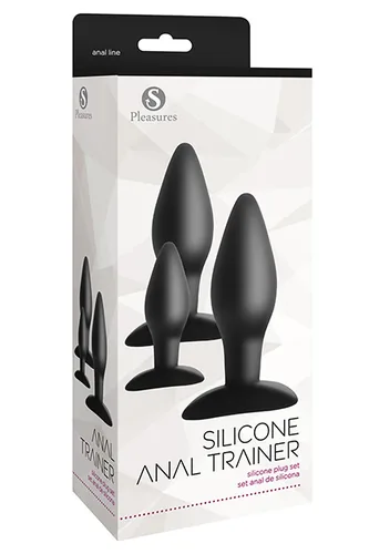 Silicone Anal Trainer Set Black