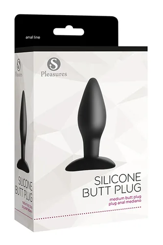 Silicone Butt Plug Medium Black