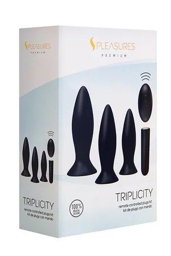 S Pleasures Premium Triplicity Plugs Kit Black