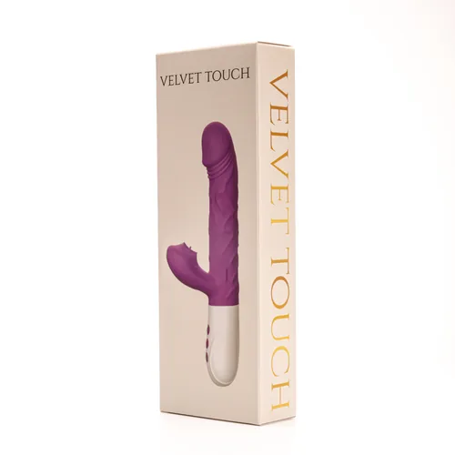 Velvet Touch wibrator silikonowy typ króliczek ładowany usb fioletowy