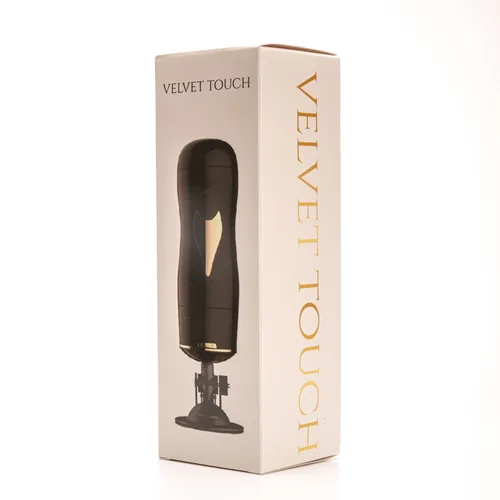 Velvet Touch masturbator z wibracją wagina cyberskóra ładowany usb czarny