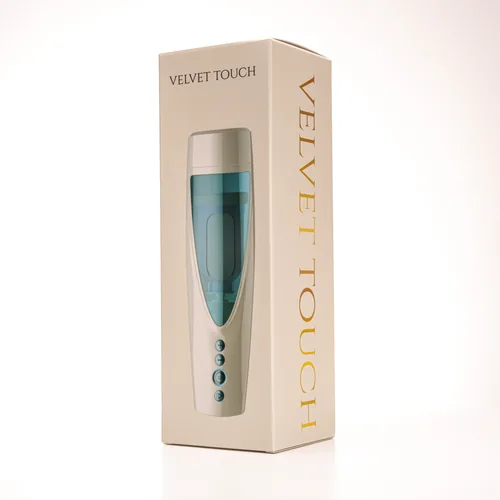 Velvet Touch masturbator z wibracją rotujący plus ruch góra dół wagina cyberskóra ładowany usb biały