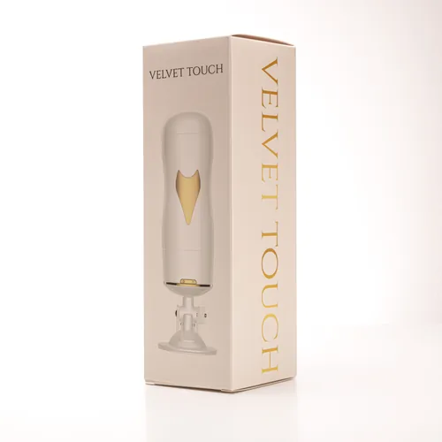 Velvet Touch masturbator z wibracją wagina cyberskóra ładowany usb biały