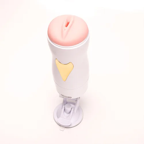 Velvet Touch masturbator z wibracją wagina cyberskóra ładowany usb biały