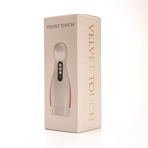 Velvet Touch masturbator z wibracją ssaniem cyberskóra ładowany usb biały