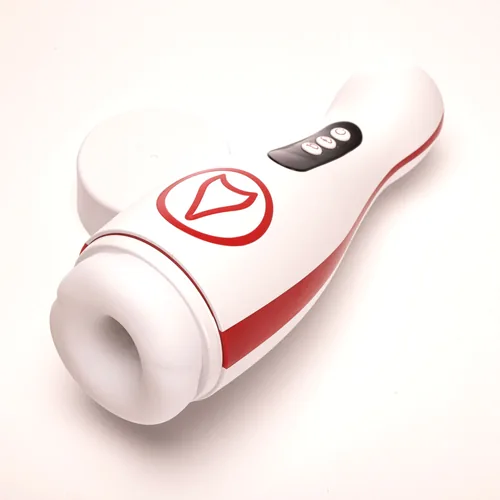 Velvet Touch masturbator z wibracją ssaniem cyberskóra ładowany usb biały