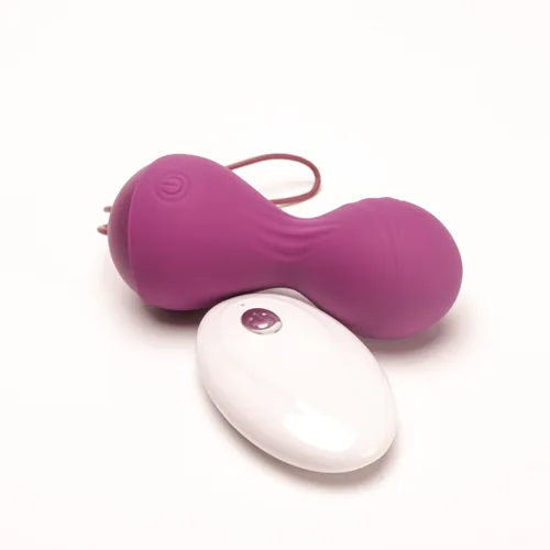 Velvet Touch kulki wibrujące sterowane zdalnie ładowane usb fioletowe