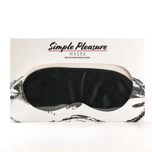 Simple Pleasure maska na oczy satynowa czarna