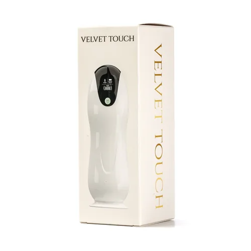 Velvet Touch masturbator z wibracją wagina cyberskóra ładowany usb biały