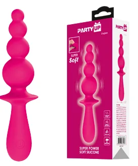 Party Up wibrator analny ładowany usb kolor różowy Evajane