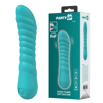 Party Up wibrator silikonowy ładowany usb kolor turkusowy Jaylei