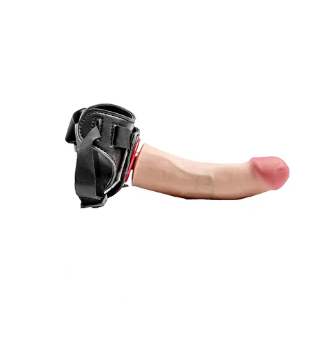 Simple Pleasure strap-on 7 trybów wibracji cyberskóra kolor cielisty 16 cm sterowany przewodowo