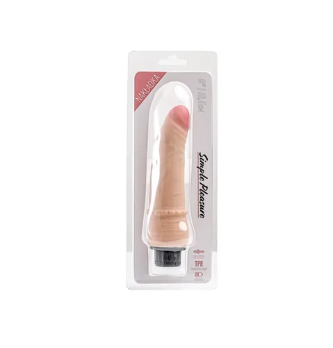 Simple Pleasure wibrator z regulacją prędkości  cyberskóra kolor cielisty 18 cm
