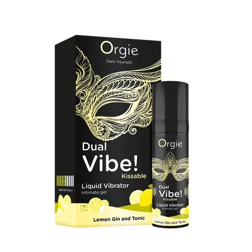 Orgie Dual Vibe! Lemon Gin And Tonic Kissable Arousal Intimate Gel