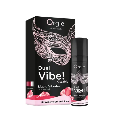 Orgie Dual Vibe! Strawberry Gin And Tonic Kissable Arousal Intimate Gel