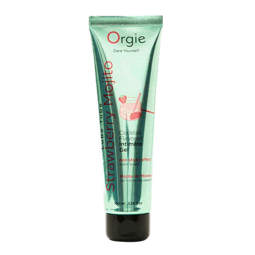 Lube Tube Cocktail Strawberry Mojito Water-Based Kissable Intimate Gel Strawberry Mojito Cocktail Flavor 100ml