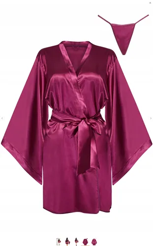 Samira peignoir burgundy