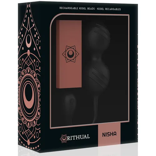 RITHUAL - NISHA RECHARGEABLE VIBRATING KEGEL BALLS BLACK