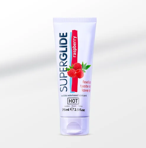 Hot Superglide edible lubricant waterbased - Raspberry 75ml