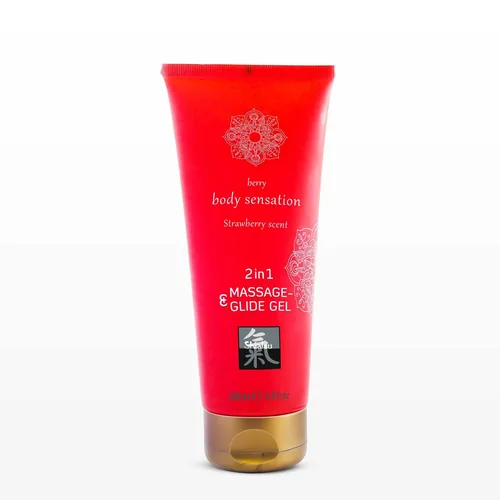 Shiatsu Massage & Glide Gel 2 in 1 - Strawberry scent 200ml