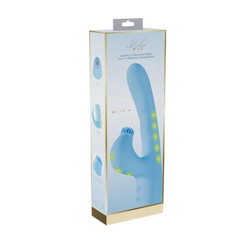 Andria - G-Spot Vibrating and Tap Clit Stimulator with LED - Blue
