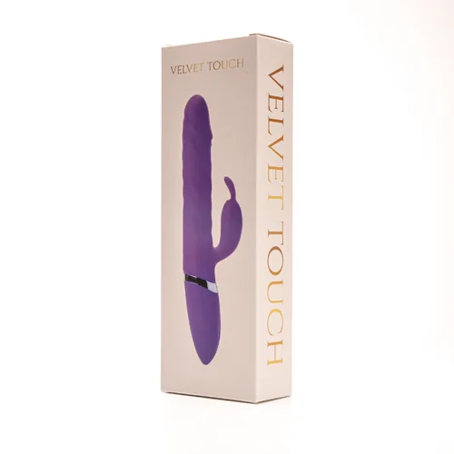Velvet Touch wibrator silikonowy typ króliczek ładowany usb fioletowy