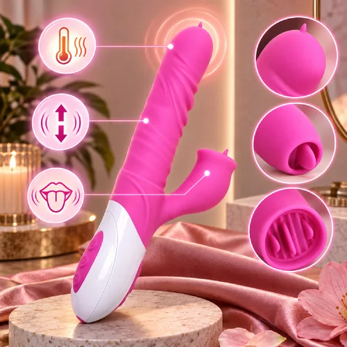 Velvet Touch wibrator silikonowy typ króliczek ładowany usb fioletowy