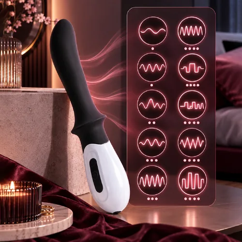 Velvet Touch wibrator silikonowy stymulacja punktu g ładowany usb czarny