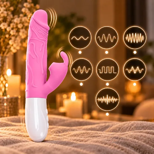 Velvet Touch wibrator silikonowy typ króliczek ładowany usb fioletowy