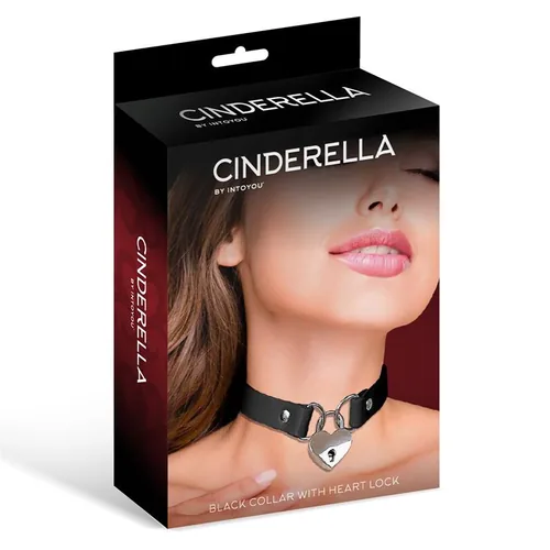 Cinderella Black Collar With Heart Lock