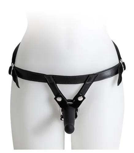 HARNESS WITH BLACK DILDO SIZE M