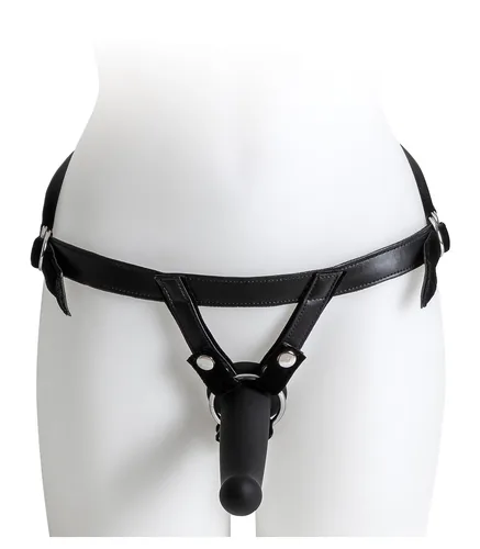 HARNESS WITH BLACK DILDO SIZE L